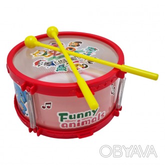 Дитячий барабан з діаметром 18 см - це ідеальний музичний інструмент для маленьк. . фото 1