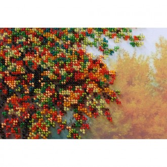 Набір для вишивання бісером на натуральному художньому холсті "Золото осені" - ц. . фото 3