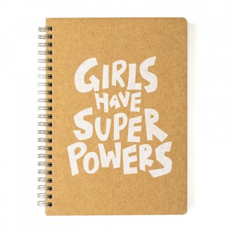 Еко блокнот в крапку "Суперсила дівчат" - це екологічний товар з креативним диза. . фото 2
