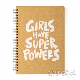 Еко блокнот в крапку "Суперсила дівчат" - це екологічний товар з креативним диза. . фото 1