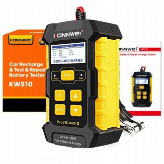 Описание Зарядное устройство и тестер для автомобильного аккумулятора KONNWEI KW. . фото 2