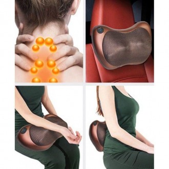 Описание Массажная подушка Massage Pillow роликовый массажер для шеи и тела с ин. . фото 3