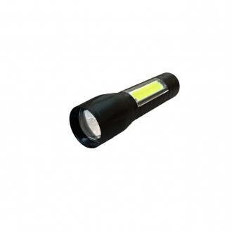 Описание Фонарь ручной металлический светодиодный USB BL-511 аккумуляторный Фона. . фото 2