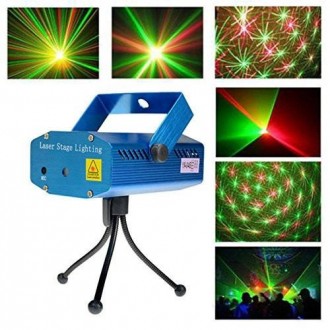 Описание Светозвуковый лазерный точечный проектор Laser Stage Light Приведите в . . фото 2