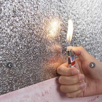 Алюминиевая самоклеящаяся защитная фольга для кухни, стен, стола Alum Protective. . фото 4