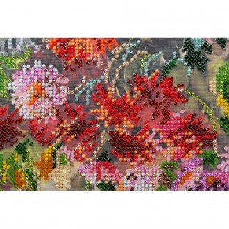 Набір для вишивання бісером на натуральному художньому холсті "Хризантеми" - це . . фото 6