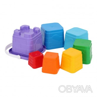 Яскрава пірамідка в кольорах веселки. Особливістю іграшки є те, що всі формочки . . фото 1