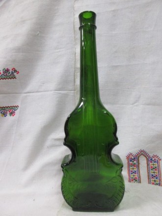 Бутылка ШТОФ Виолончель Зеленое Стекло. . фото 3