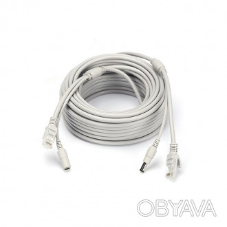 
	Патч-корд (комбинированный по витой паре) RJ-45 + DC - полностью готовый кабел. . фото 1