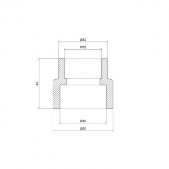 Муфта PPR Thermo Alliance 40х32 — переходной прямой фитинг для объединения двух . . фото 3