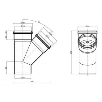 Равнопроходной канализационный тройник TA Sewage имеет функцию разветвления труб. . фото 3