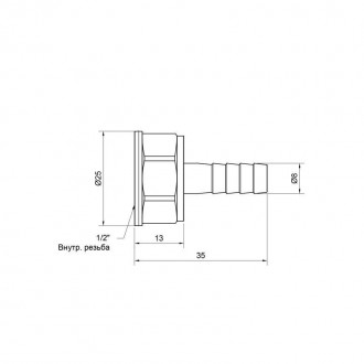 Штуцер SD Plus 8х1/2" ВР SD426158 — це фітинг, який призначений для з'єднання шл. . фото 3