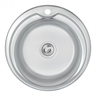 Кухонна мийка Lidz 510-D 0,8 мм Satin виготовлена з високоякісної неіржавкої ста. . фото 2
