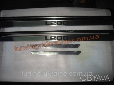 
Хром накладки на пороги узкие для Mitsubishi L200 4 2006-2012
комплект 4шт.
Хро. . фото 1