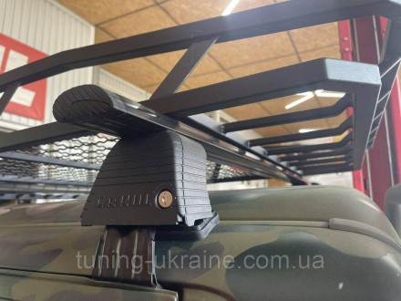 Экспедиционный багажник-корзина на крышу аэродинамический 150х110 с местом под д. . фото 3