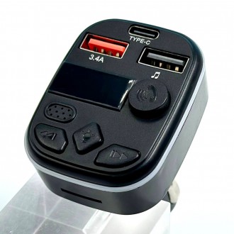 FM-модулятор C4 Car FM Player Bluetooth, Трансмітер
Відтворюються всі популярні . . фото 6