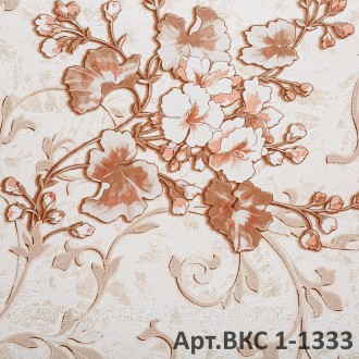 Представляємо вам наші чарівні кремово-персикові шпалери з квітковим малюнком - . . фото 4
