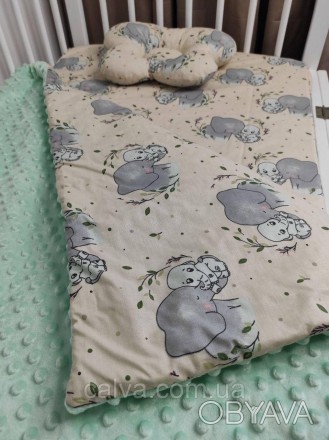 Комплект постілі в дитяче ліжечко для новонароджених "Манюня" 3в1. Різноманітніс. . фото 1
