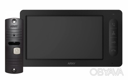 Комплект видеодомофона ARNY AVD-7005 7-дюймовый цветной LCD экран / Универсальны. . фото 1