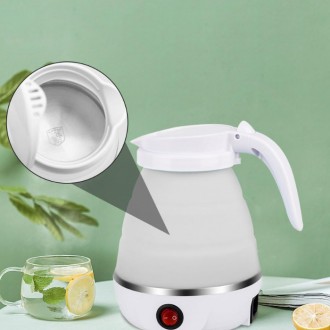 Електрочайник дорожній складаний силіконовий туристичний чайник Electric Kettle . . фото 4