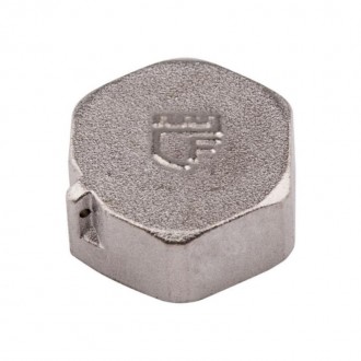 Заглушка SD Forte з внутрішньою різзю 1" виготовлена з латуні та покрита нікелем. . фото 2