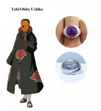 Кольцо Тоби Обито Учиха Акацуки с логотипом Naruto - Tobi Obito Uchiha
Количеств. . фото 2