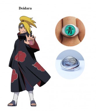 Кольцо Дейдары клан Акацуки с логотипом Naruto - Deidara 
Количество: 1 шт
Разме. . фото 2