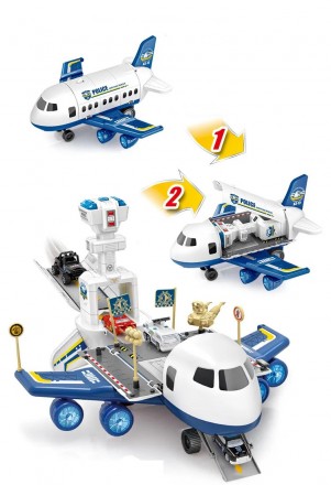 Игровой набор "грузовой самолет с машинками Police" арт. E 7002
Вместительный и . . фото 5