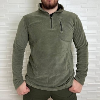 актична чоловіча флісова кофта реглан Bikatex Оливковий, S. Вінниця. фото 1 актична чоловіча флісова кофта реглан Bikatex Оливковий, S. Вінниця. фото 1