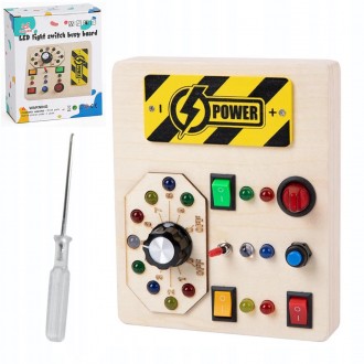 Интерактивная развивающая игрушка – панель с переключателями (бизиборд) арт. C 6. . фото 2
