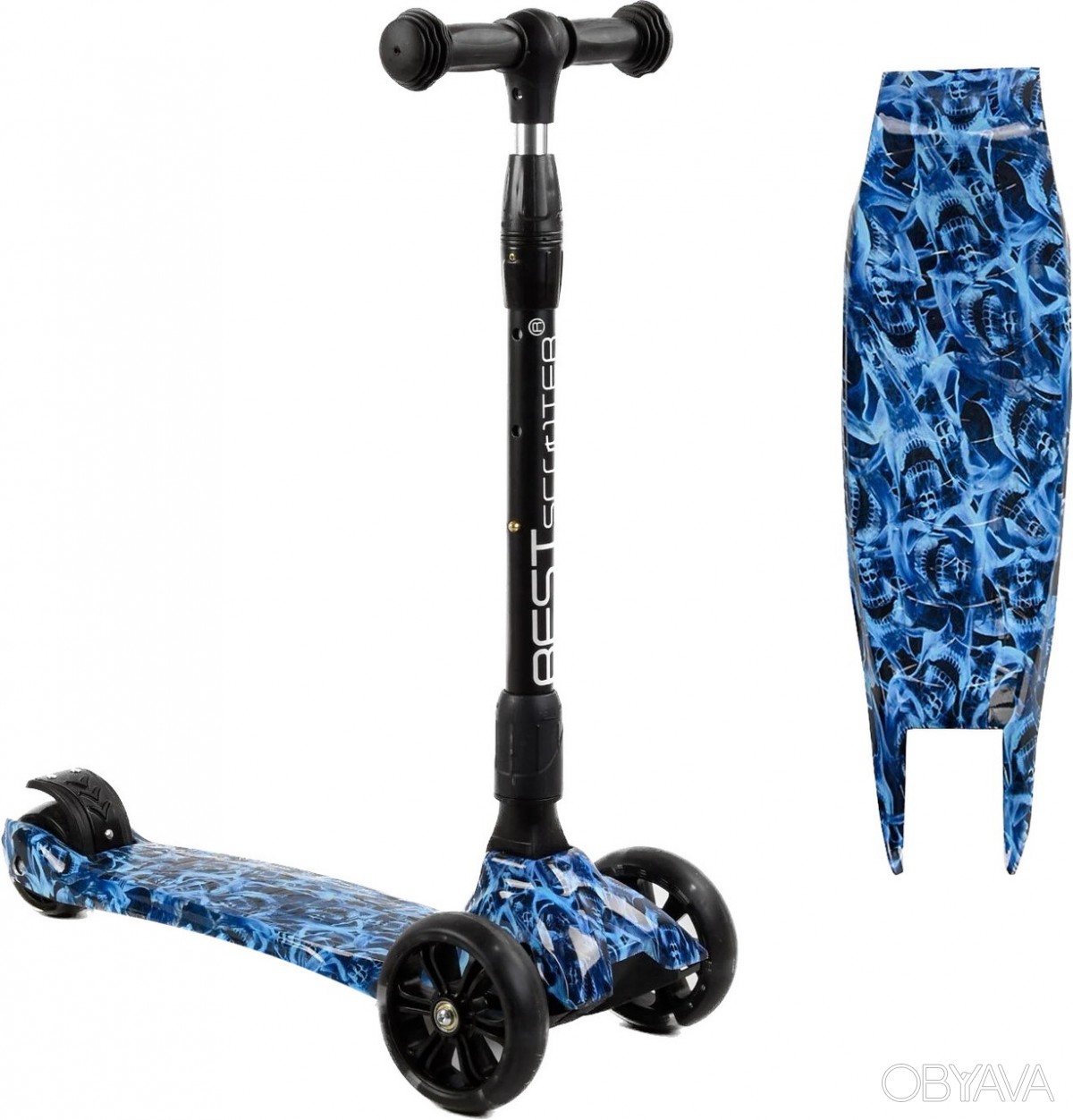 ᐈ Самокат Best Scooter Maxi (складной руль, светящиеся колеса) арт. 24 ...