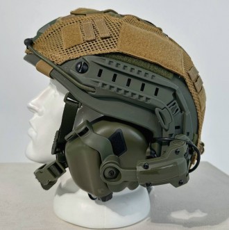 Комплект шлем олива Wendy PE NIJ IIIA + наушники Earmor M31/M32 + кавер + крепле. . фото 2