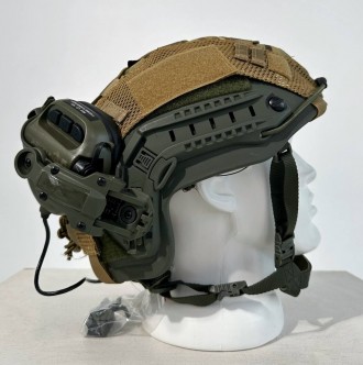 Комплект шлем олива Wendy PE NIJ IIIA + наушники Earmor M31/M32 + кавер + крепле. . фото 4