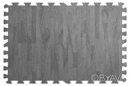 Модульне підлогове покриття "М'яка підлога пазл" МП13 темно-сіре дерево 600 х 60. . фото 1