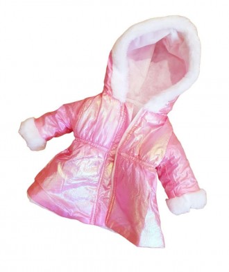 Чарівна рожева куртка з білим хутром для ляльки Baby Born / Бебі Бон - ідеальне . . фото 2