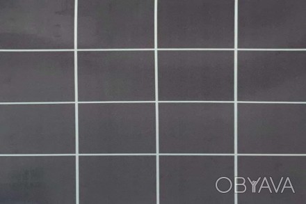 Самоклеящаяся виниловая плитка СВП 216 квадраты темно-серый глянец 600х600х1,5мм. . фото 1
