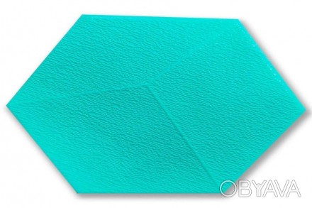 Декоративный самоклеящийся шестиугольник 3D голубой 200x230мм (1105) SW-00000745. . фото 1
