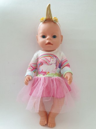 
Пориньте в чарівний світ мрії та стилю з сукнею для ляльки Бебі Борн / Baby Bor. . фото 3