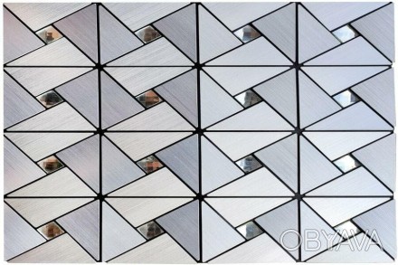 Самоклеюча алюмінієва плитка срібло зі стразами SW-00001325 (D) 300х300х3мм.
Мат. . фото 1
