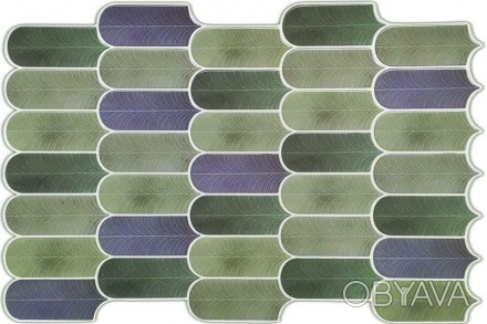 Самоклеющаяся полиуретановая плитка серо-фиолетовая мозаика SW-00001194 (D) 305х. . фото 1