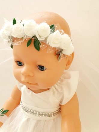 
Белый нарядный комплект для куклы Беби Бона / Baby Born 40- 43 см . Необычный н. . фото 4
