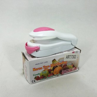 Міні зварювач пакетів Korea type mini sealing LUNA Білий з рожевим (DB0093) прос. . фото 11