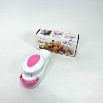 Міні зварювач пакетів Korea type mini sealing LUNA Білий з рожевим (DB0093) прос. . фото 10