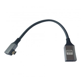 
Кутовий кабель Mini HDMI to HDMI Mini HDMI тато HDMI мама правий кут 90 градусі. . фото 3