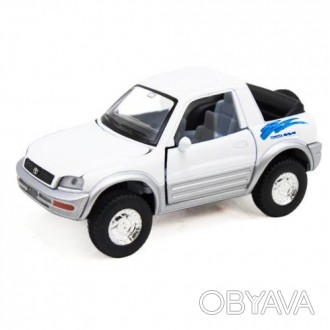 Машинка KINSMART "Toyota RAV4 Cabrio". Металлическая, инерционная, открываются д. . фото 1
