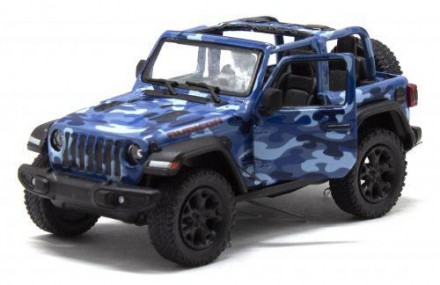 Машинка KINSMART "Jeep. Wrangler camo edition". Металлическая, инерционная, рези. . фото 3