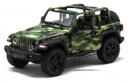Машинка KINSMART "Jeep. Wrangler camo edition". Металлическая, инерционная, рези. . фото 3