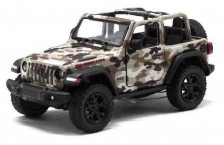 Машинка KINSMART "Jeep. Wrangler camo edition". Металлическая, инерционная, рези. . фото 3