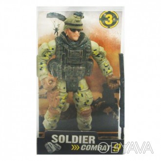Фигурка солдатика "Soldier Combat" представляет собой игрушку высотой 10 см, обл. . фото 1