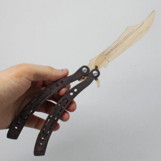 Модель ножа Метелик (Balisong) з гри Counter Strike Global Offensive Діюча модел. . фото 5